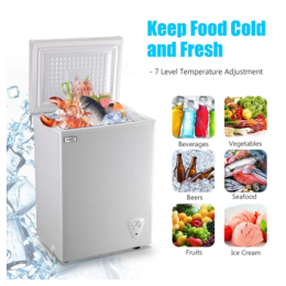 3.5 Cubic Chest Refrigerator zer Feet with Removable Storage Basket Deep Compact zer