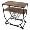 Wine Rack Cart with Glass Holder RT