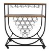 Wine Rack Cart with Glass Holder RT