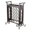 Silvano Wine Rack 5x5 with Removable Tray, Dark Bronze