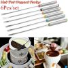 6PCS/Set Stainless Steel Chocolate Forks Cheese Fruit Dessert Fork Melting Skewer Kitchen Tools