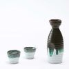 3 Pcs Japanese Style Ceramic Wine Bottle Wine Glass Household Wine Sake Cups