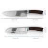 homgeek Germany 1.4116 Stainless Steel,Ergonomic Wood Handle, 8 inch Chef, 2,santoku Cutter