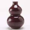 3.4oz Purple Brown Small Wine Jug Gourd Ceramic White Wine Jar Antique Style Empty Flask Flagon