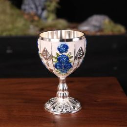 Wine Goblet Wine Embossed Cup Elegant Cup Glass Drinkware (Color: As the picture 4)