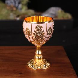 Wine Goblet Wine Embossed Cup Elegant Cup Glass Drinkware (Color: As the picture 3)