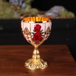 Wine Goblet Wine Embossed Cup Elegant Cup Glass Drinkware (Color: As the picture 2)