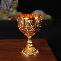 Wine Goblet Wine Embossed Cup Elegant Cup Glass Drinkware (Color: As the picture 5)