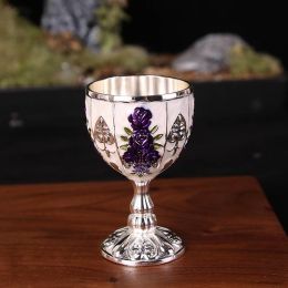 Wine Goblet Wine Embossed Cup Elegant Cup Glass Drinkware (Color: As the picture 7)