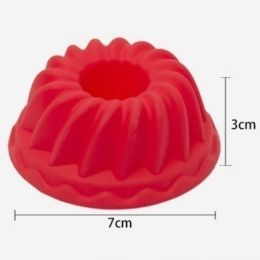 1/2/5/10 Pcs Spiral Ring Cooking Silicone Mold Bakeware Cups Cake Baking Mold Cake Decorate Tool (Color: Red)