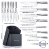 Commercial Home Kitchen Knife Sets 15 Piece With Block Chef Knives Hollow Handle Cutlery Set Etc