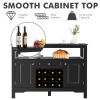 Elegant Classical Multifunctional Wooden Wine Cabinet Table