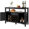 Elegant Classical Multifunctional Wooden Wine Cabinet Table